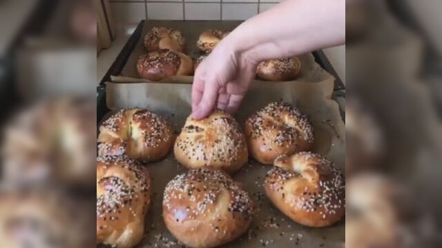 Турецкие булочки,АЧМА (ингредиенты указаны в описании видео)
