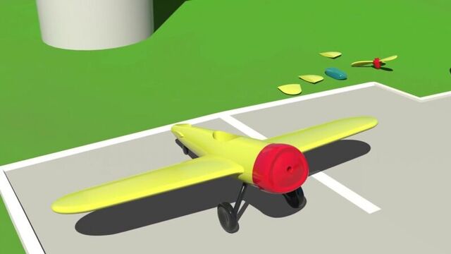 3D Мультик Конструктор Аэропорт. Большая сборка Собираем самолёт. Для самых маленьких.