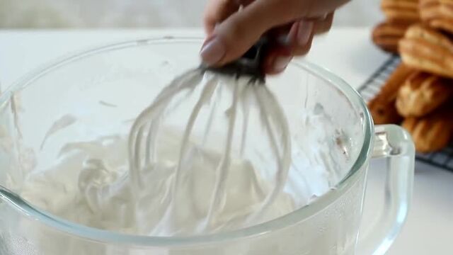 Белковый заварной крем. Меренга | Больше рецептов в группе Десертомания