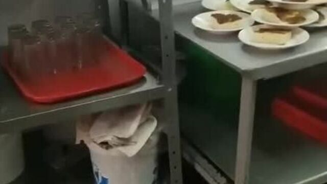 В школе №108 на Тельмана на видео попали кадры подготовки обеда для второй смены