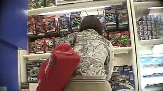 Japanese Upskirt in a shop