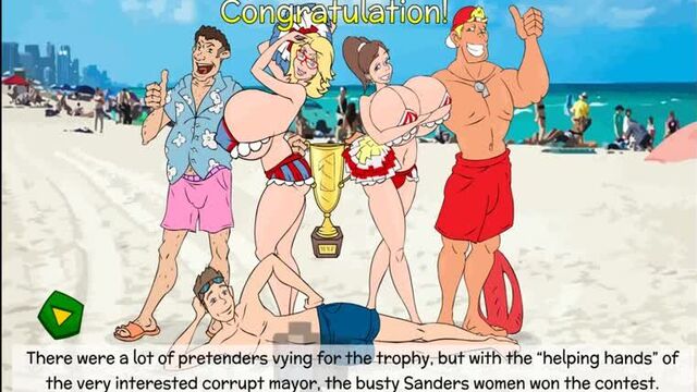 Эротическая флеш игра от meet and fuck Busty Family Cheer Squad - Beach Day только для взрослых запрещено для детей!!