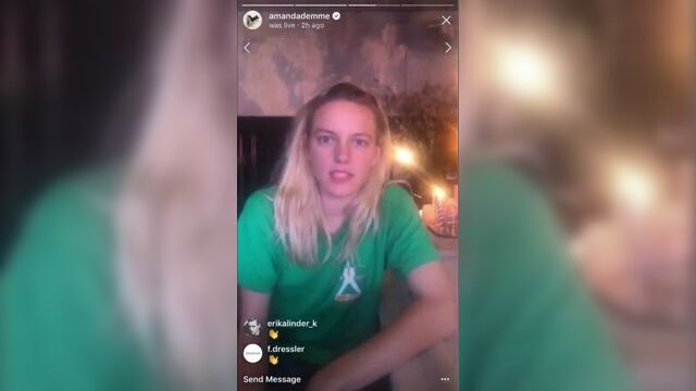 Erika Linder via Amanda Demme‘s Insta Live Stream (May 5) Part1