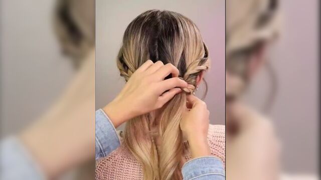 Красивая прическа из двух хвостиков