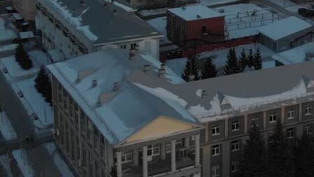 Альметьевск с высоты: драмтеатр, улица Ленина, Памятник Нефтяникам
