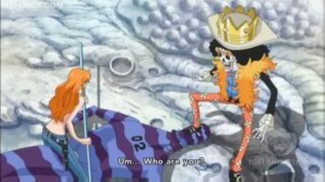 Ван Пис - Брук встал на лицо Зеоса\One Piece - Brook steps on Zeos face
