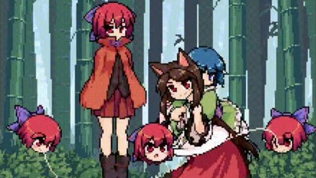 Sekibanki | Touhou Project | Anime | Imaizumi Kagerou | Wakasagihime | anime gif | isu is88 | Tewi Inaba | Pixel Gif | Pixel Art