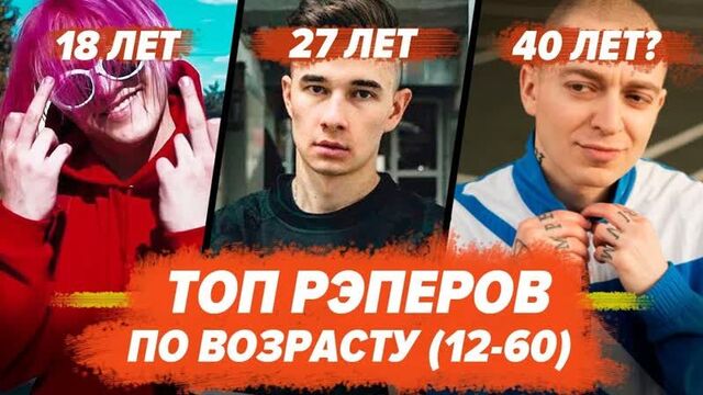 [ВТРЕНДЕ] ТОП ВСЕХ РЭПЕРОВ ПО ВОЗРАСТУ! / Gone.Fludd, Morgenshtern, Джизус, Lizer, Oxxxymiron и др.